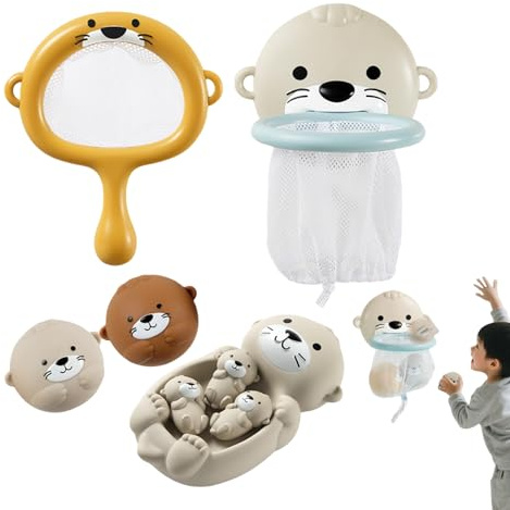 Jouets De Bain pour - Jouet De Doux Et Malléable pour Bébés - Animaux Flottants Sensoriels pour Piscine Voyage Fête Extérieur Douche