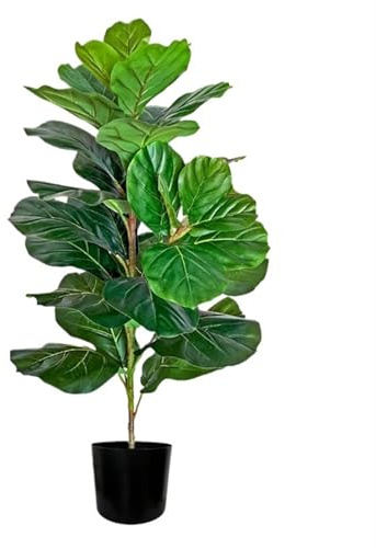 Fake Trees Konstgjord Fiolblad Fikonträd 3 Ft Träd, Ficus Lyrata Faux Trees För Hemmakontoret Heminredning