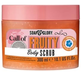 Soap & Glory Call Of Fruity Exfoliating Body Scrub - Tropical Fruit Scented Body Polish with Coconut Shell Powder (300ml)