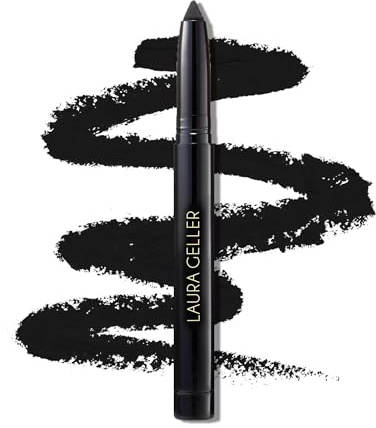 LAURA GELLER NEW YORK Kajal Longwear Kohl Eyeliner Pencil with Caffeine, Smooth & Blendable Makeup, Deep Black
