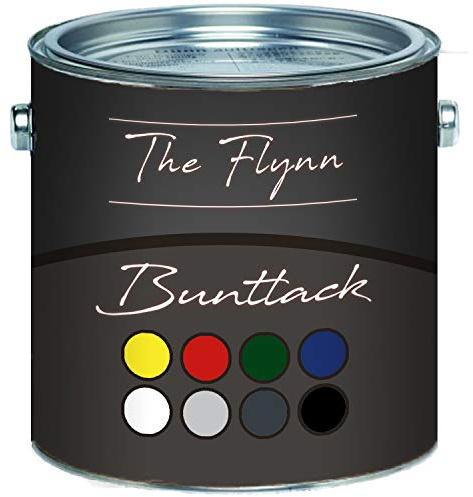 The Flynn Buntlack hochwertige Farbe für Holz und Metall - hervorragender Schutz für anspruchsvolle Holz- und Metallanstriche (1 L, Mahagonibraun (RAL 8016))