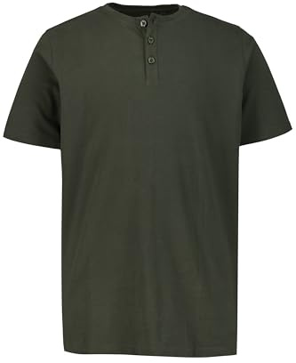 JP 1880 Basic-Henley, Maglietta 1/2 Uomo, Dunkel Oliv,