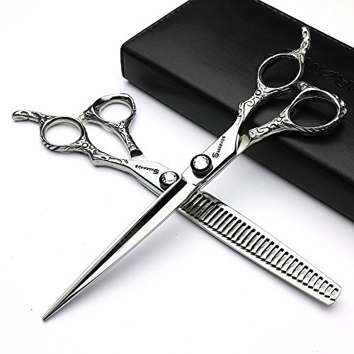 Japansk frisörsax, 2 stycken, 15,2 cm, silverorm, professionell frisörsax, 15,2 cm