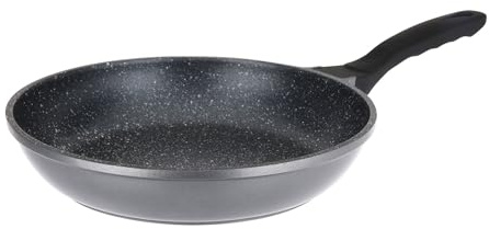 Sitram 714213 Sartén Aluminio fundido Interior efecto piedra Ø24cm Alt.5cm - Revestimiento antiadherente sin PFOA, Mango resistente al calor Soft Touch - Todas las fuentes de calor incluida inducción