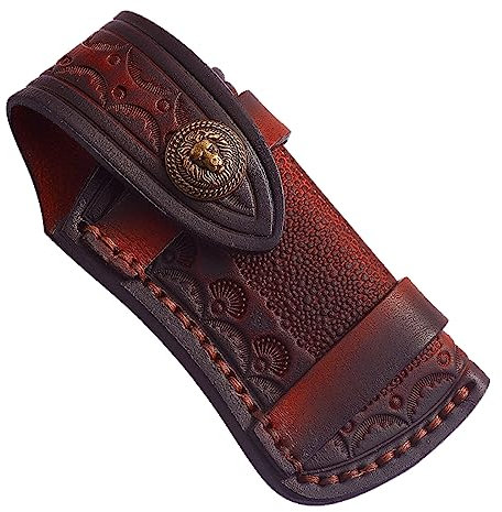 Aicharynic étui pour couteau de 9 à 11,5 cm, fourreau main-fait, cadeau pour couteau pliant