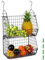 QWORK® 2 niveles cesta de almacenamiento colgante, estantes de almacenamiento apilables plegables, para cocina, guardarropa y organización del hogar