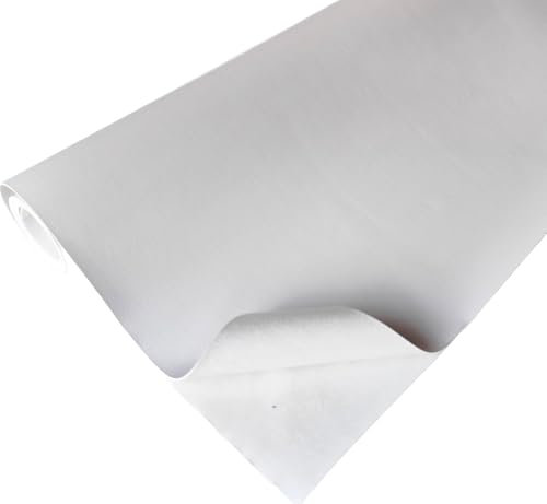 TAPHICEROS Leder Reparatur Set | Weiß, 100cm x 140cm | Meterware Kunstleder Selbstklebend Lederreparatur Lederflicken Set Hochwertiges Lederflickenset für Autositz Sofa Möbel Bürostuhl