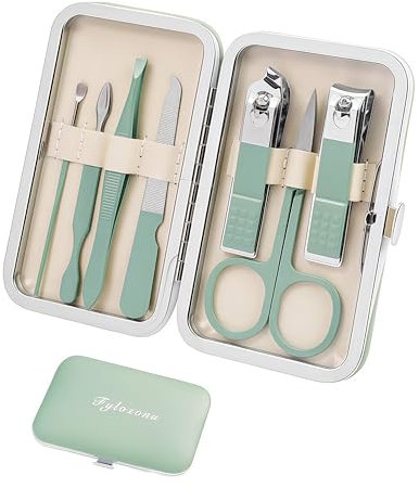 Maniküre Set,Nagelset Nageletui Nagelknipser Reise Essential Nagelpflege Werkzeuge Mode Edelstahl Nagelknipser Kit Pediküre Kit Pflege Nagel Geschenk für Frauen Freunde und Eltern