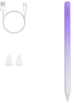 R3 Lápiz para Tablet Capacitivo Universal Compatible con Tablet Android iOS Apple iPad/Pro/Air/Mini/Samsung/Huawei//Lenovo/Xiaomi Todos Los Tabletas y Smartphones (PurpleWhite)