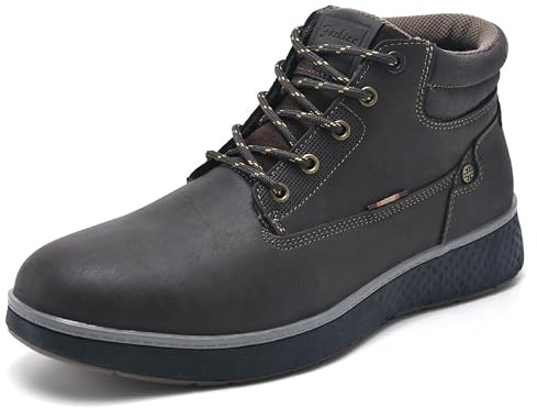 Puxowe Zapatos de invierno para hombre Botas de trabajo antideslizantes y cálidas Botas de ocio con cordones para motociclistas