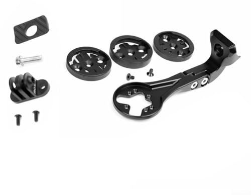 Feeshoppher Soporte de bicicleta compatible con navegador GPS Garmin para Trek MADONE SLR7 SLR9 Soporte de manillar de bicicleta con tornillos y base (largo)