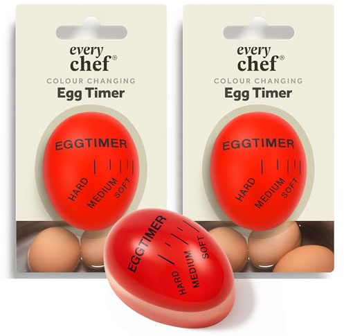 SOL 2pk Colour Changing Egg Timer – Heat-Sensitive Boil Timer for Soft, Medium & Hard Eggs – Reusable Kitchen Gadget for Perfect Eggs Every Time – Visual Cooking Aid for Precision Timing