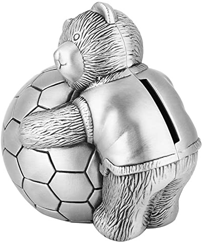 Tnfeeon Little Bear Spargris Söt Fotboll Design Myntsparande Pott Bra för Barnrumsinredning