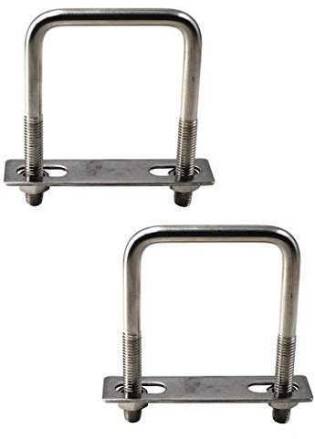 Perno en U cuadrado M8 x 60 x 120 mm de acero inoxidable 304 (paquete de 2)