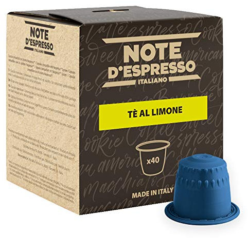 Note d'Espresso - Thé Citron - Capsules Exclusivement Compatibles avec Machine NESPRESSO* - 40 x 8 g