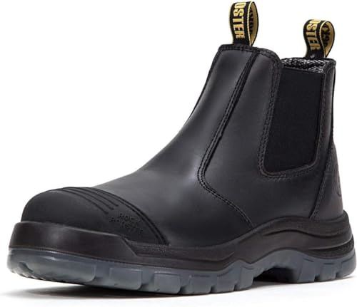 ROCKROOSTER Work Boots for Men, 6 Soft Toe, Slip On Safety Oiled Leather Shoes, Static Dissipative, Breathable, Quick Dry AK227NT-14