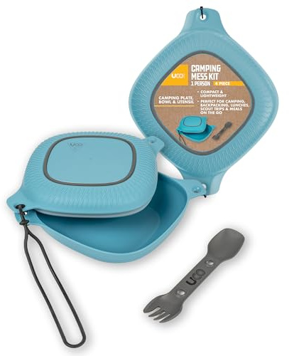 UCO 4-Piece Camping Mess Kit, Blue, Nylon