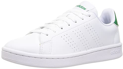 adidas Men's Advantage Shoes, Cloud White / Cloud White / Green, 11 UK