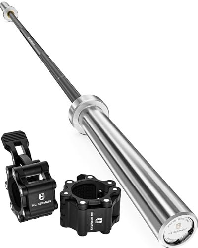 HQ Germany® Langhantelstange 50mm [201cm, 15kg] - Profi Weightlifting Langhantel 15kg - Olympia Langhantel 50mm, Gewichtsstange, Olympic Barbell Bar