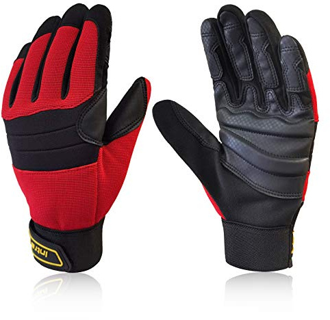 Intra-FIT Gants d'escalade en cuir synthétique - Protection contre l'abrasion - Gants de sport d'escalade - Gants en corde pour la descente en rappel, l'alpinisme, l'aventure, les sports de plein air,