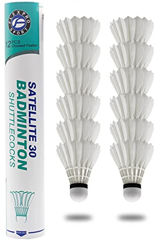 FLEX PRO Badminton Shuttlecocks 12pcs/tube Duck Feathers Shuttlecocks 1 DOZEN 77speed Druable Badminton Shuttlecocks