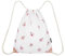 LEAPOP Unisex Turnbeutel Sporttaschen Gymsack, Hipster Niedlich Drucken Pattern Beutel Sportbeutel Tasche Tüte Rucksack mit Innentasche (Blümchen)