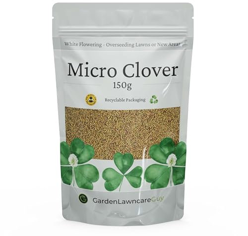 Micro Clover Seed UK for Lawns and Green Manure - 100% Small Leaf White Clover – No Grass