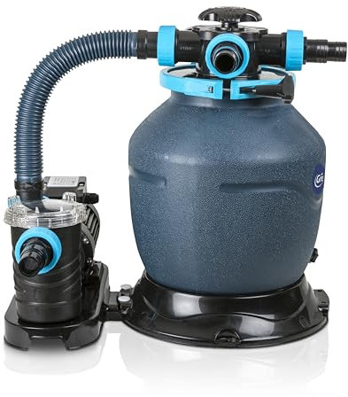 Gre MG400 - Filtro de Piscina para Todo Tipo de Piscinas elevadas, monoblock, 6 m3/h, con prefiltro, Cuba 400 mm