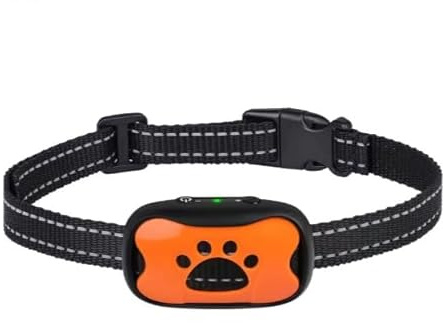 Anti Bark Collars for Dogs Rechargeable, Bark Collar for Small Medium Large Dogs, Dog Barking Collar with Humane Vibrating Beep Training, Stop Dog Barking Deterrent Device 7 Sensitivities(Orange)