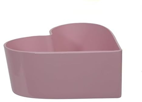 Vaso per piante rosa Herform 16 x 16 x 7 cm, in plastica resistente alle intemperie, decorazione per tomba, decorazione da giardino, vaso da balcone, San Valentino, anello