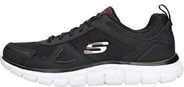 Skechers Men's Track Trainer, Black, 9.5 UK