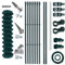 ESTEXO Maschendrahtzaun Gartenzaun Set Komplettset Zaun Gartenzaunset Zaunset Drahtzaun Maschendraht mit Einschlaghülsen (1,25 x 15 m)
