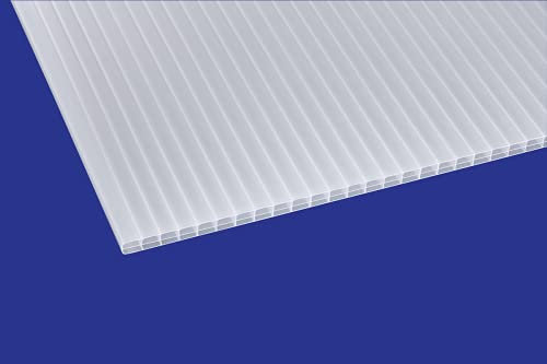 Polycarbonat ECO Stegplatte 16mm, opal, Steg 3-Fach, 16/25/3 ECO 980mm x 3000mm
