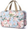 Hjkiopc Damen-Kulturbeutel, groß, Damen-Kulturbeutel, tragbar, Damen-Kosmetiktasche, Reise-Make-up-Tasche, wasserdichte tragbare Kosmetiktasche, rosa Pfingstrose,
