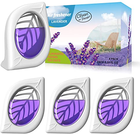 Air Freshener for Home, 4 Pack, Lavender, Odor Eliminator for Small Area Closets Bathroom Pets Strong Odor, Up to 120 Days