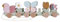 Little Dutch 7067 FSC Holz Eisenbahn Zug mit Steck-Formen und Zugschnur - Flowers & Butterflies