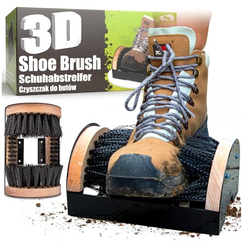 SULPO Grattoir à Chaussures avec vis à béton - Gratte Chaussures extérieur - Brosse Chaussure - Gratte Bottes de Travail - Brosse Chaussure Nettoyage