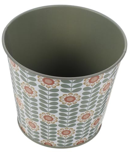 ibasenice Iron Flower Pot and Retro Desktop Storage Bucket for Plants, Versatile Plant Organizer Corrosion-resistant Metal, Suitable for Home Decoration and Artificial Flowers