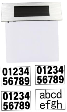 iplusmile Lampe Solaire Numéro Maison LED Étanche Lumière Blanche pour Extérieur Plaque Adresse et Inoxydable Éclairage Maison Visible de Nuit Installation Murale Patio Jardin