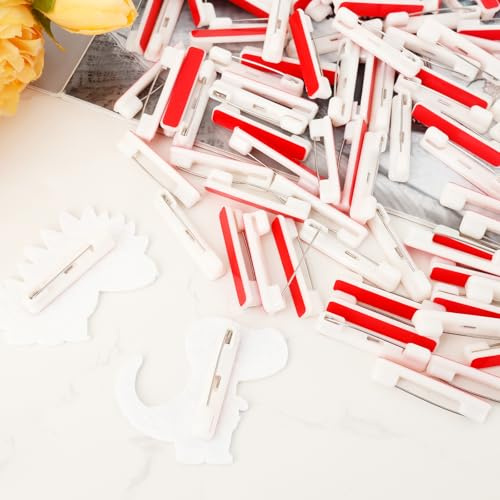 BAODBF 300 Pines de Solapa, 37 mm, imperdibles de seguridad con tiras adhesivas, para decoración de ropa, manualidades, organización de documentos