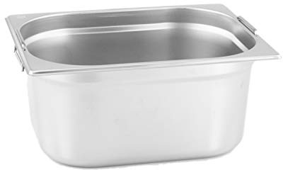 GVK ECO Récipient Gastronorm GN 1/2 150 mm avec poignées tombantes en acier inoxydable