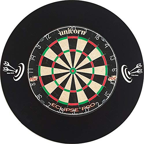 Roleo Steel dart set - Unicorn Eclipse Pro + Surround + 2 set arrows in box (dartboard + catch ring black).