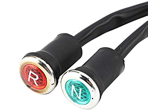 Akozon Luz indicadora 12V Motocicleta Luz Verde roja Luz indicadora de Cambio de Marcha atrás y Neutral Luz indicadora de Ajuste para 50110125150200 ATV