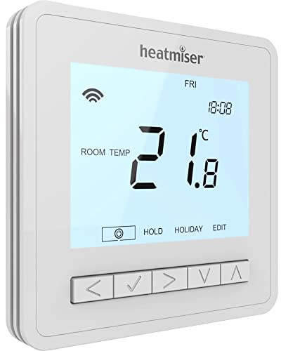 Kudos-Trading - Heatmiser NeoAir V3 Wireless Smart Thermostat White Works with the NeoHub Gen 2 Giving you Interface with Apple Home kit Alexa and Google Home Giving Smart Controls.
