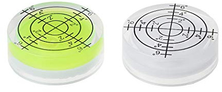 luosh 2 Pezzi livella a Bolla d'Aria, Strumento di misurazione della livella a Bolla Circolare di precisione, 32 × 12 mm