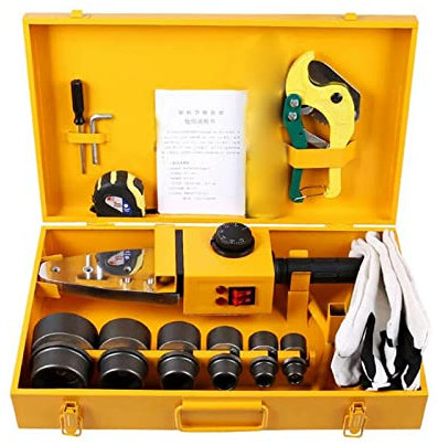 CLICLED Polifusore 1500W Saldatura Tubi Plastica PVC Stazione Saldante 6 Matrici CL