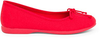 Pisamonas Bailarinas Niña Manoletina Tela Lacito Talla 36 Color Rojo