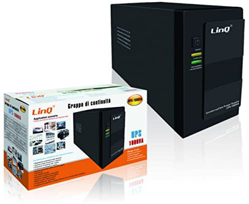 UPS 1000VA LED Batteria, Gruppo di continuità UPS-1000VA per Computer, Pc, CONTROLLO da FULMINI, SOVRACCARICO, SURRISCALDAMENTO (UPS-1000VA)