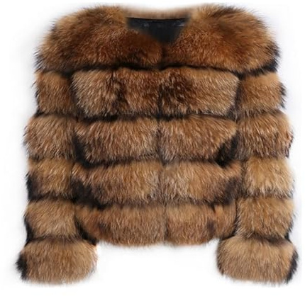 ZhuiKun Manteau en Fausse Fourrure pour Femme Pardessus Court en Fourrure Artificielle Solide Épais Chaud Parka Veste - Style 16, L