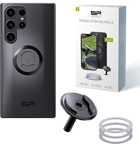 SP CONNECT Micro Stem Bundle | SPC+ | für Samsung S22 Ultra Handy Halterung für den fahrradlenker | Smartphone Halterung Fahrrad | handyhalter